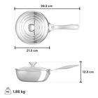 Sauteuse du chef en acier inoxydable